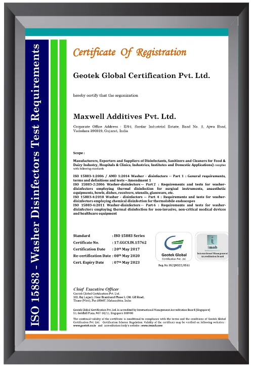 Washer Disinfectors Test Requirements